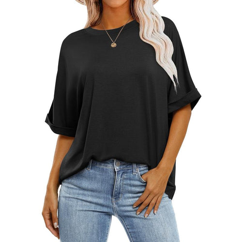 ANRABESS Women'S Oversized T Shirts Short Sleeve Crewneck Summer Tops Casual Loose Basic Tee Shirts 2025 Trendy Clothes T-Shirts